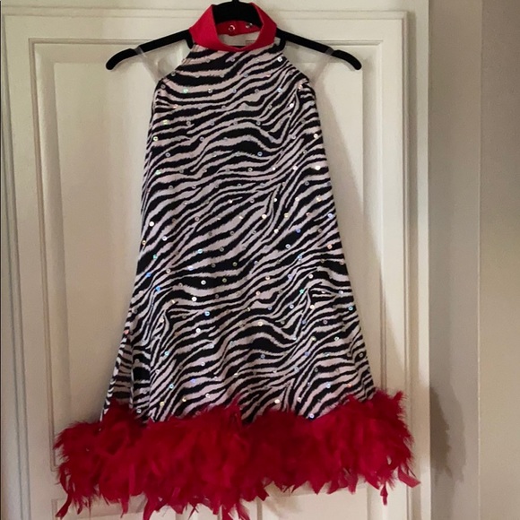 Weissman Other - Weissman Dance Costume Zebra w Red feathers XLC